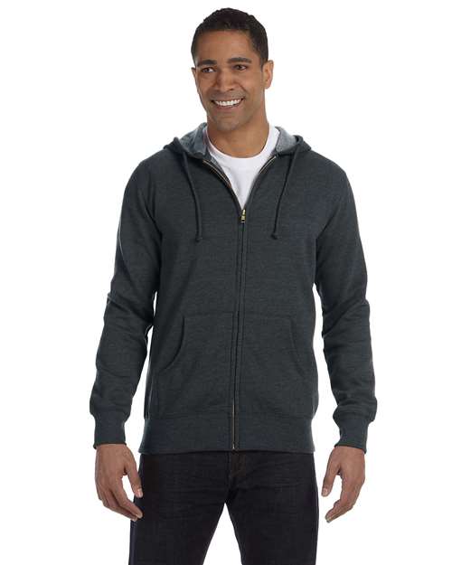 econscious EC5680 Unisex Heathered Full-Zip Hooded Sweatshirt