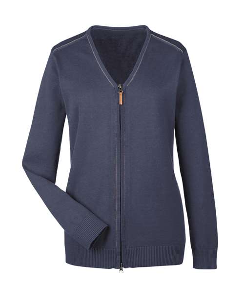 Devon & Jones DG478W Women's Manchester Fully-Fashioned Full-Zip Cardigan Sweater