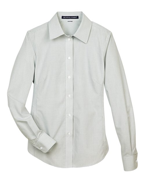 Devon & Jones DG510W Women's Crown Collection® Micro Tattersall Woven Dress Shirt