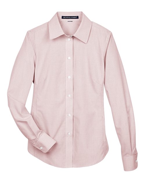Devon & Jones DG510W Women's Crown Collection® Micro Tattersall Woven Dress Shirt