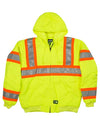 Berne Apparel HVJ571 Men's Hi-Vis Class 3 Hooded Active Jacket