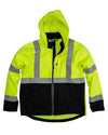 Berne Apparel HVJS206 Men's Hi-Vis Class 3 Hooded Soft Shell Jacket