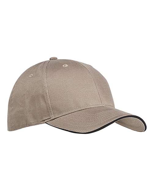 Big Accessories BX004 Brushed Twill Sandwich Cap