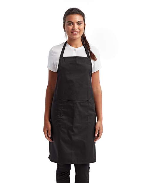 Artisan Collection by Reprime RP154 Recycled Bib Apron with Pocket