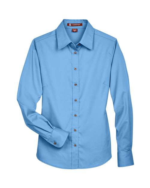 Harriton M500W Women's Easy Blend™ Long Sleeve Twill Dress Shirt with Stain-Release