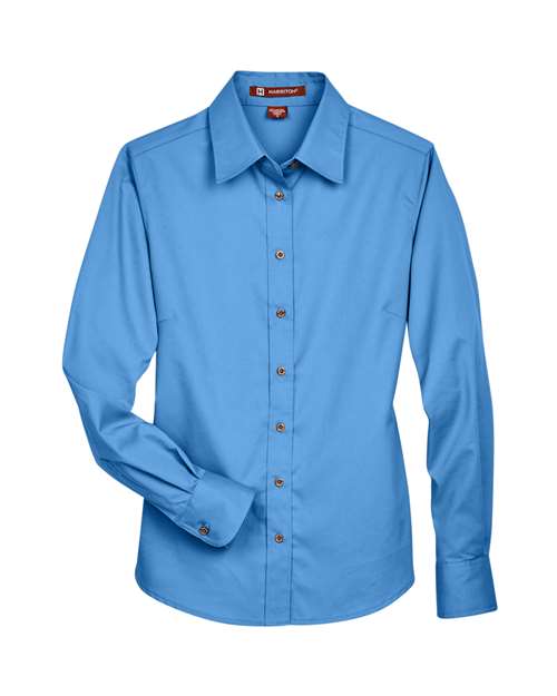 Harriton M500W Women's Easy Blend™ Long Sleeve Twill Dress Shirt with Stain-Release