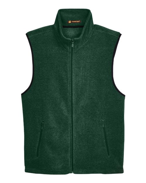 Harriton M985 Unisex Fleece Full-Zip Vest