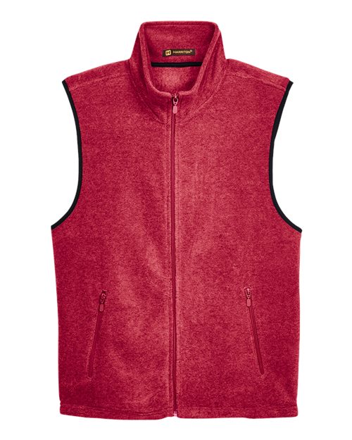 Harriton M985 Unisex Fleece Full-Zip Vest
