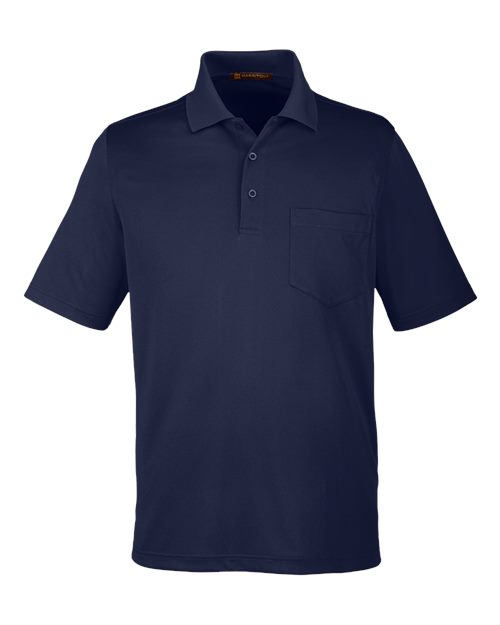 Harriton M348P Men's Advantage Snag Protection Plus IL Pocket Polo