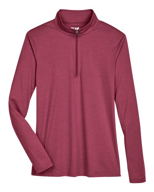 Team 365 TT31HW Women's Zone Sonic Heather Performance Quarter-Zip Pullover