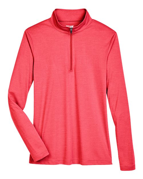 Team 365 TT31HW Women's Zone Sonic Heather Performance Quarter-Zip Pullover