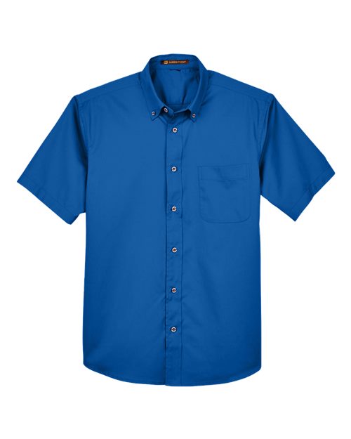 Harriton M500S Men's Easy Blend™ Twill Dress Shirt with Stain-Release