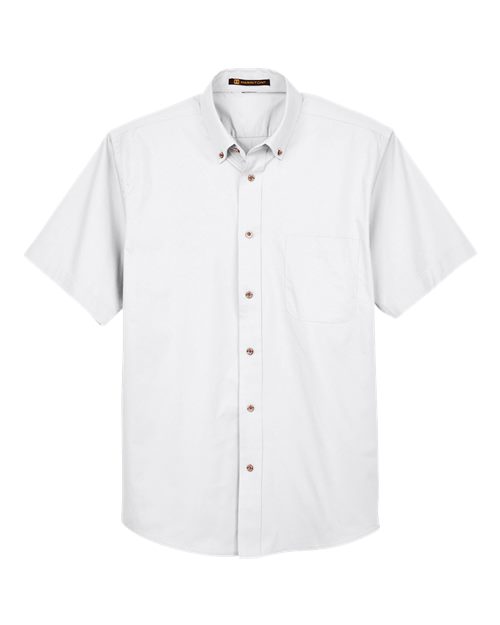 Harriton M500S Men's Easy Blend™ Twill Dress Shirt with Stain-Release