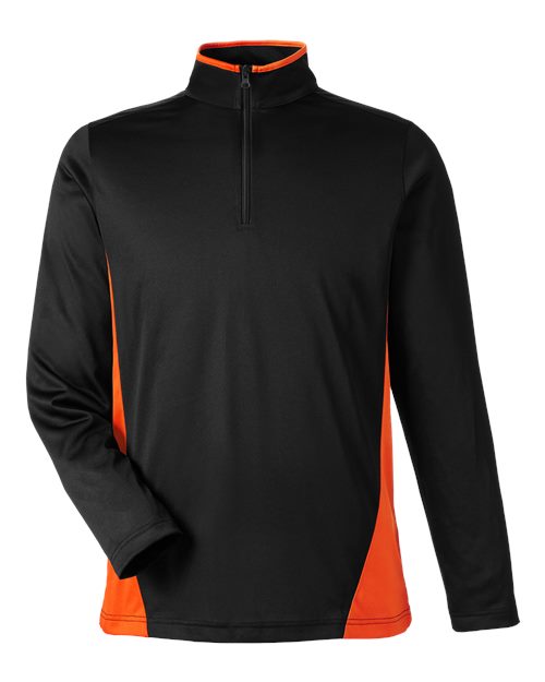 Harriton M786 Men's Flash Snag Protection Plus IL Colorblock Quarter-Zip Pullover