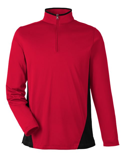 Harriton M786 Men's Flash Snag Protection Plus IL Colorblock Quarter-Zip Pullover
