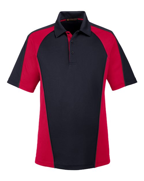 Harriton M385 Men's Advantage Snag Protection Plus IL Colorblock Polo