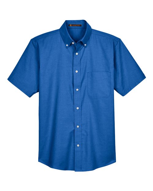 Harriton M600S Men's Oxford Short Sleeve with Stain-Release
