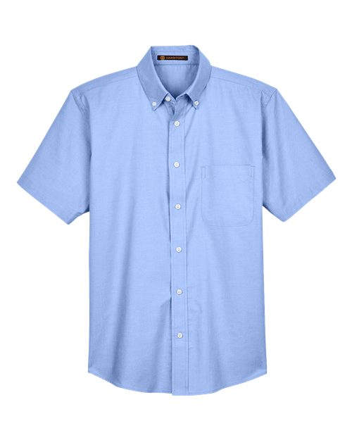 Harriton M600S Men's Oxford Short Sleeve with Stain-Release