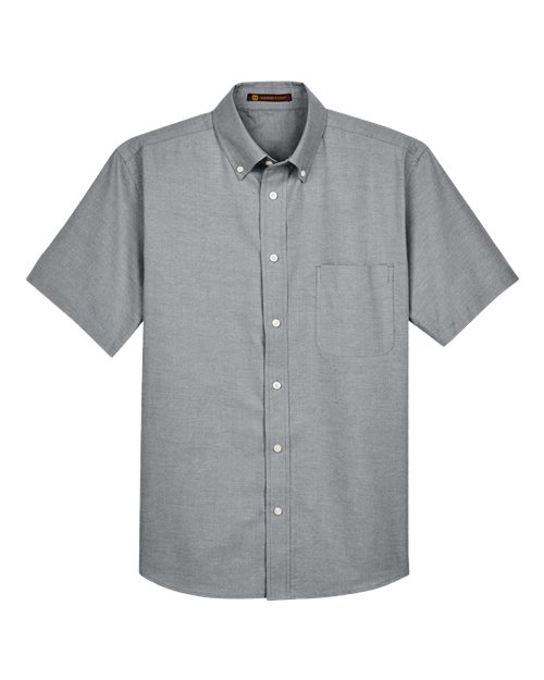 Harriton M600S Men's Oxford Short Sleeve with Stain-Release