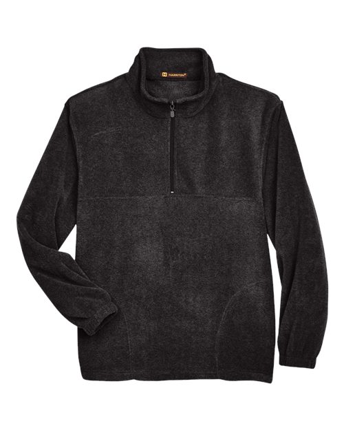 Harriton M980 Men's Quarter-Zip Fleece Pullover