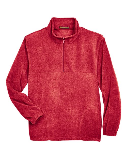 Harriton M980 Men's Quarter-Zip Fleece Pullover
