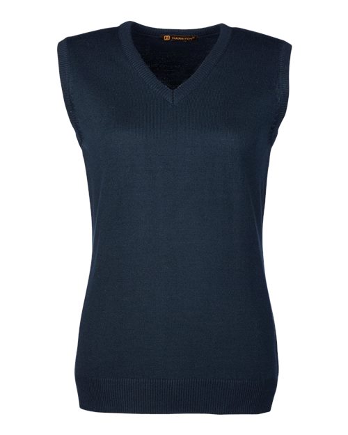 Harriton M415W Women's Pilbloc™ V-Neck Sweater Vest