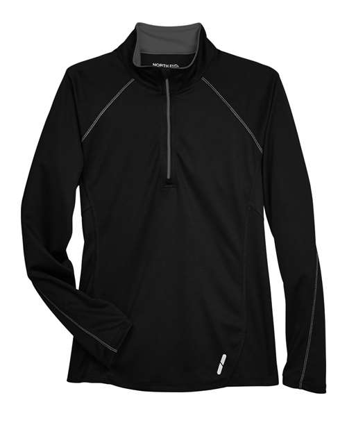North End 78187 Women's Radar Quarter-Zip Pullover Performance Top