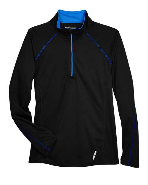 North End 78187 Women's Radar Quarter-Zip Pullover Performance Top