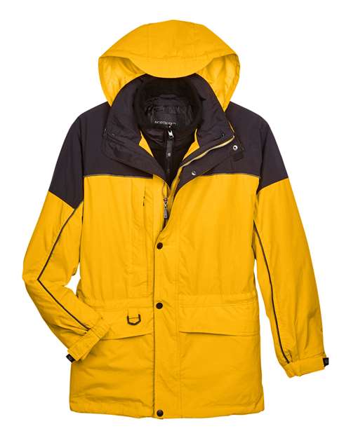 North End 88006 Men's 3-in-1 Two-Tone Parka