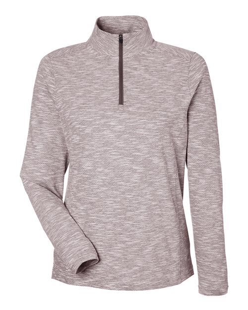 North End NE415W Women's Eclipse Jacquard Quarter-Zip Pullover