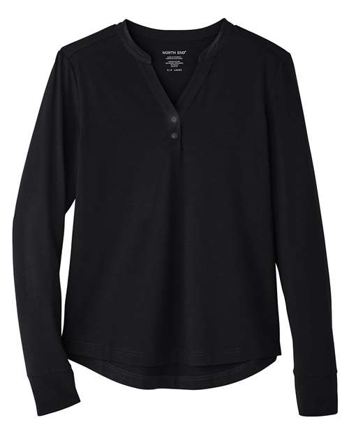 North End NE400W Women's JAQ Snap-Up Stretch Performance Pullover
