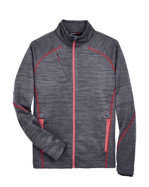 North End 88697 Men's Flux Mélange Bonded Fleece Jacket