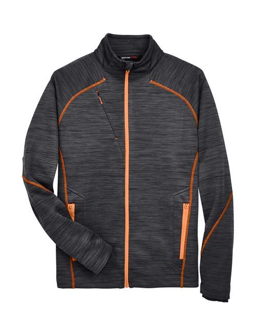 North End 88697 Men's Flux Mélange Bonded Fleece Jacket
