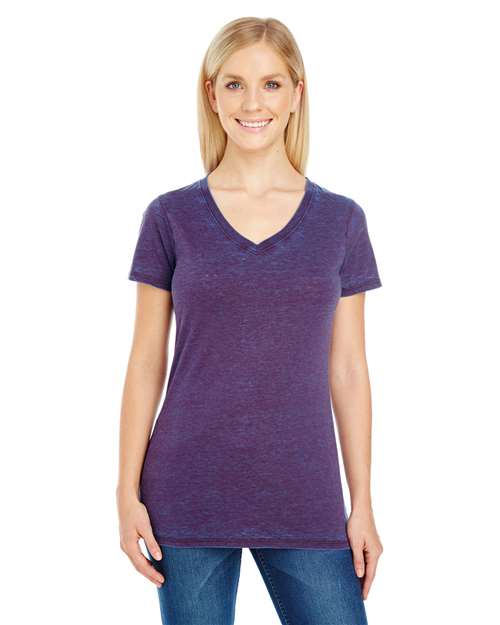 Threadfast Apparel 215B Women's Cross Dye V-Neck T-Shirt