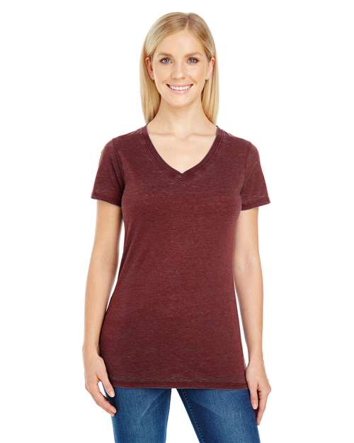 Threadfast Apparel 215B Women's Cross Dye V-Neck T-Shirt
