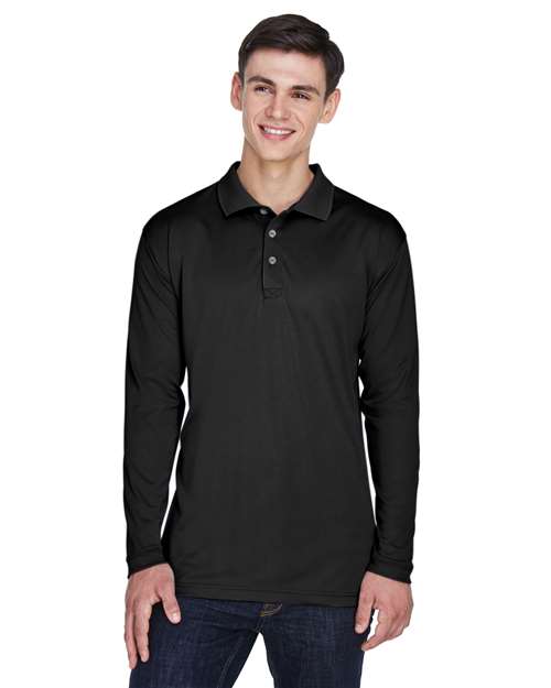 UltraClub 8405LS Men's Cool & Dry Sport Long Sleeve Polo