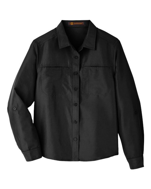 Harriton M580LW Women's Key West Long Sleeve Performance Staff Shirt