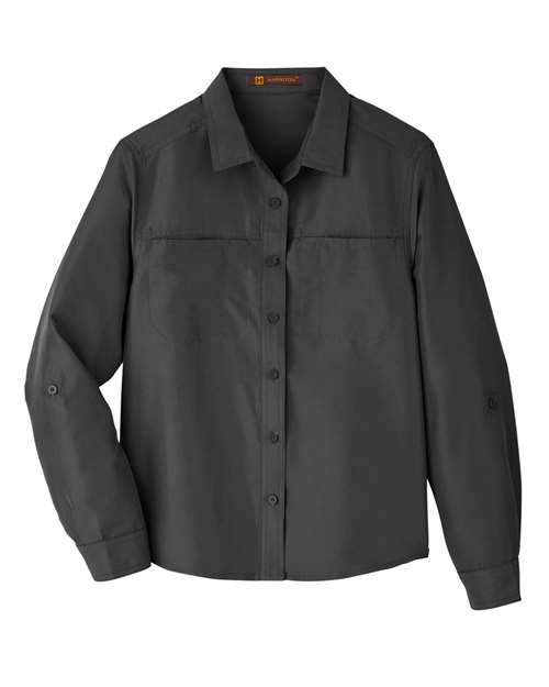 Harriton M580LW Women's Key West Long Sleeve Performance Staff Shirt