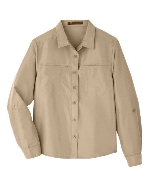 Harriton M580LW Women's Key West Long Sleeve Performance Staff Shirt