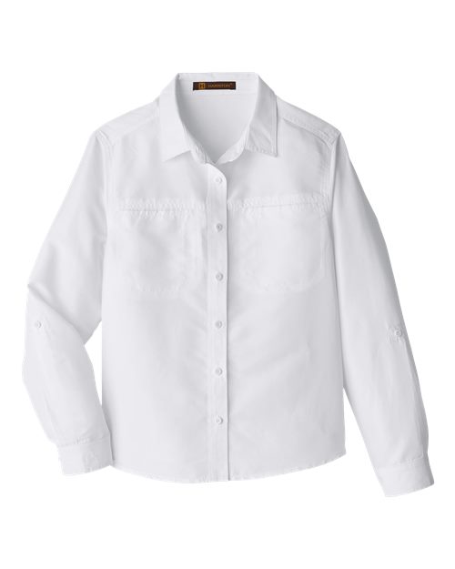 Harriton M580LW Women's Key West Long Sleeve Performance Staff Shirt