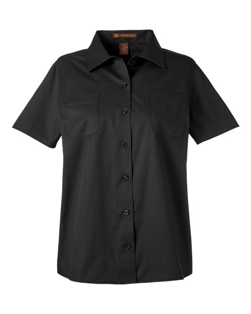 Harriton M585W Women's Advantage IL Short Sleeve Dress Shirt