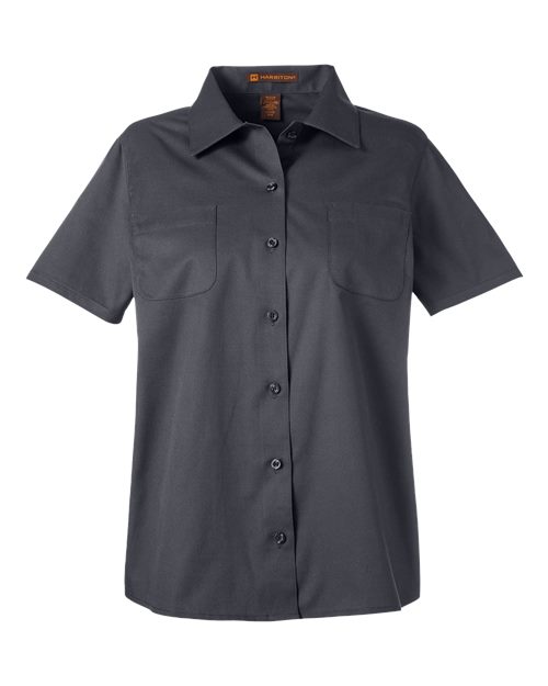 Harriton M585W Women's Advantage IL Short Sleeve Dress Shirt