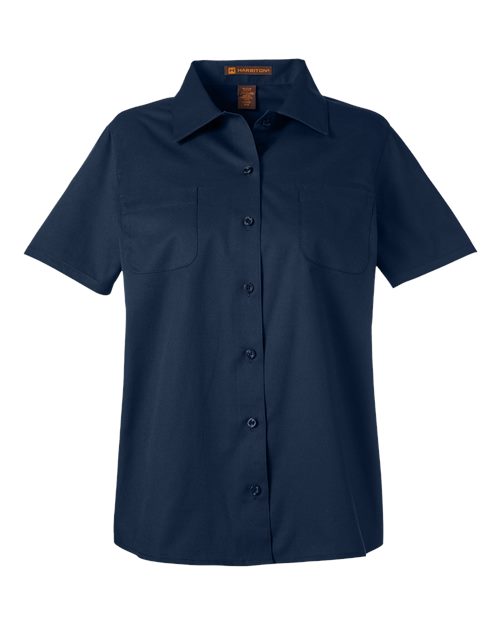 Harriton M585W Women's Advantage IL Short Sleeve Dress Shirt