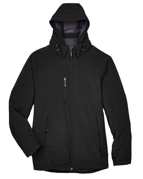 North End 88159 Men's Glacier Insulated Three-Layer Fleece Soft Shell Hood Jacket with Detachable Hood
