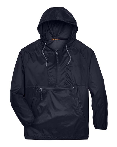 Harriton M750 Unisex Packable Hooded Nylon Jacket
