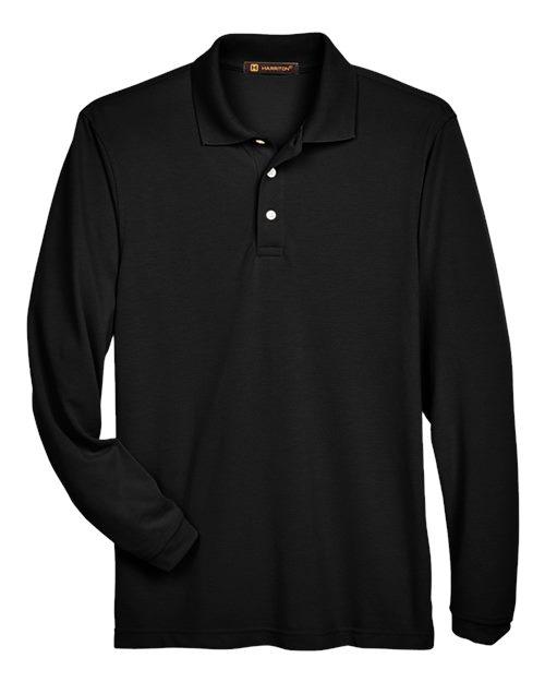 Harriton M265L Men's Easy Blend™ Long Sleeve Polo