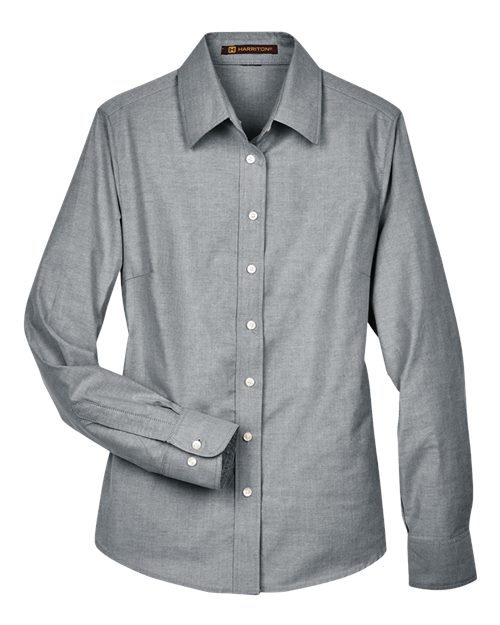 Harriton M600W Women's Long Sleeve Oxford Dress Shirt