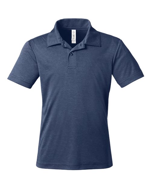 Team 365 TT51HY Youth Zone Sonic Heather Performance Polo
