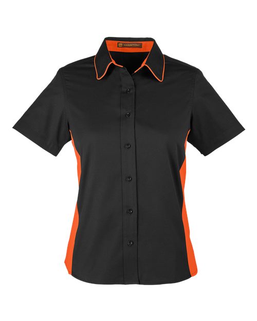 Harriton M586W Women's Flash IL Colorblock Shirt