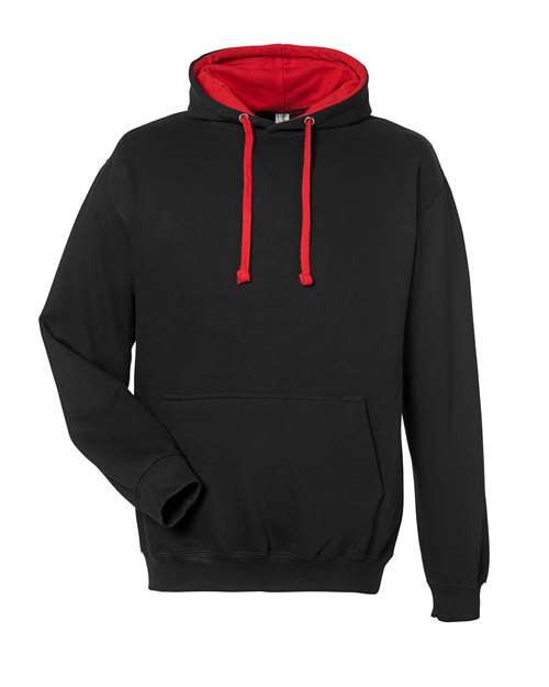 AWDis JHA003 Unisex Midweight Varsity Contrast Hooded Sweatshirt